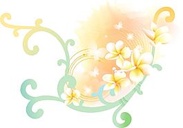藤蔓黃花背景