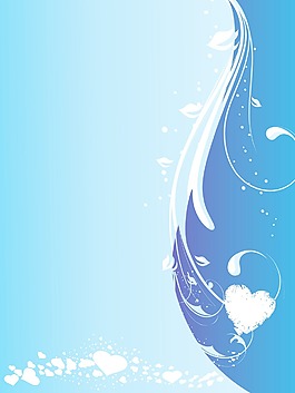 摘要情人藍(lán)色矢量插畫