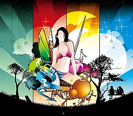 比基尼美女