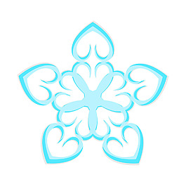 心的形狀雪花設計