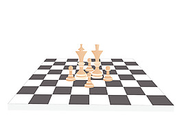 矢量棋盤和人物