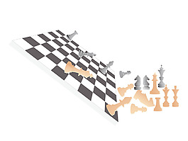 矢量棋盤和人物