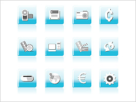 光澤圖標矢量集