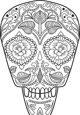 糖頭骨矢量元素