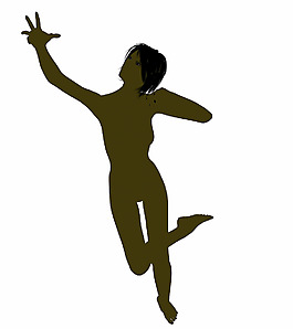 一個(gè)假扮女人剪影