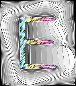 摘要字體矢量插畫