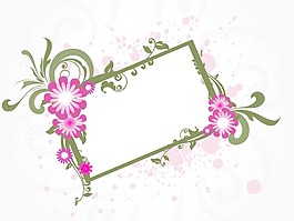 蹩腳的花卉幀插圖