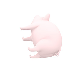 3D小豬躺