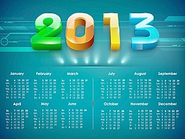 2013年的日歷