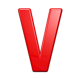 從紅色塑料字母一個字母集白色隔離