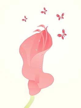 美丽的花朵和蝴蝶的design2背景
