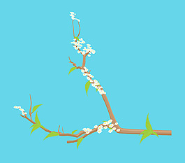 冬季花卉的分支