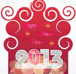 創(chuàng)意2013新年背景矢量素材