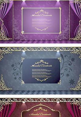 美麗的舞臺(tái)背景矢量素材