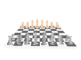 矢量棋盤和人物