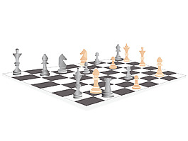 矢量棋盤和人物