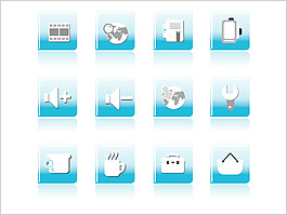 光澤圖標矢量集