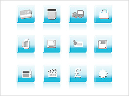 光澤圖標矢量集