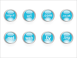 光澤圖標矢量集