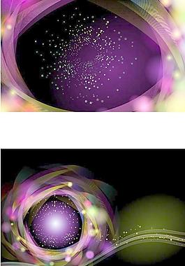 豐富多彩的星空背景矢量素材