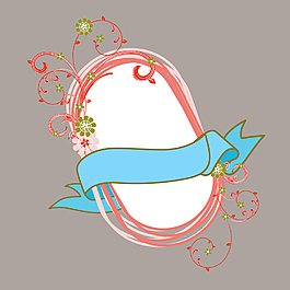 時(shí)尚的絲帶或旗幟背景設(shè)計(jì)