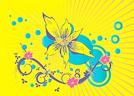 矢量花卉插圖