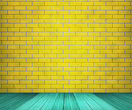 黄色的砖室的背景