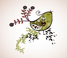 小鳥與樹葉