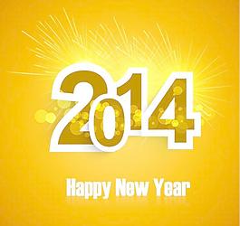 橙2014新年海報矢量素材
