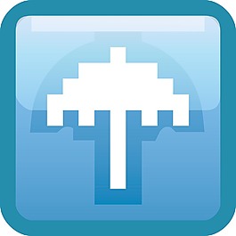傘的藍(lán)色小應(yīng)用程序圖標(biāo)