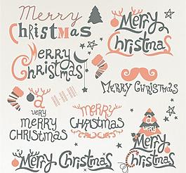 精美圣誕藝術(shù)字矢量素材