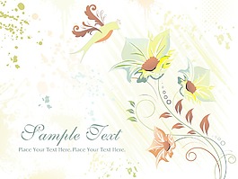 蹩腳的花卉背景