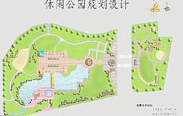 一個公園的psd平面效果圖