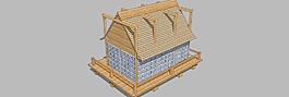 木建筑su模型
