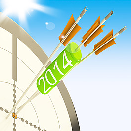 2014個目標顯示未來計劃的投影