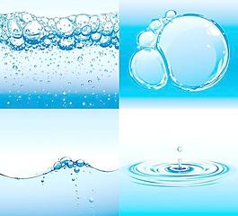 清水滴背景矢量素材