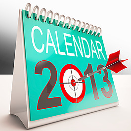 2013日歷顯示未來的目標計劃