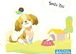 可愛西施矢量素材