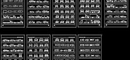 一些車船CAD平立面圖塊~