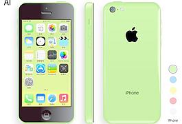 蘋果iphone5c矢量素材