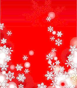 2個(gè)紅色的圣誕雪花背景矢量素材