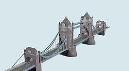 英国伦敦大桥3d模型