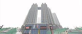 高層住宅小區(qū)su模型