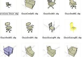 sketchup组件 椅子