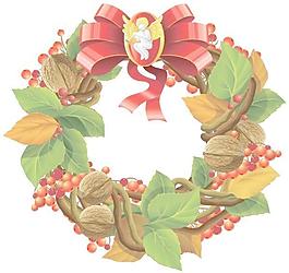 一個超級漂亮的圣誕花環(huán)矢量素材