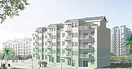自己做的居住區(qū)室外效果圖+3d源文件