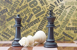 下棋對垃圾背景