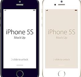 2個蘋果iphone5s矢量素材