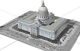 SFcityhall歐式建筑Sketchup模型