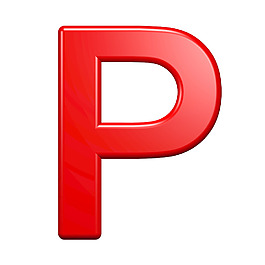 從紅色塑料字母一個字母集白色隔離